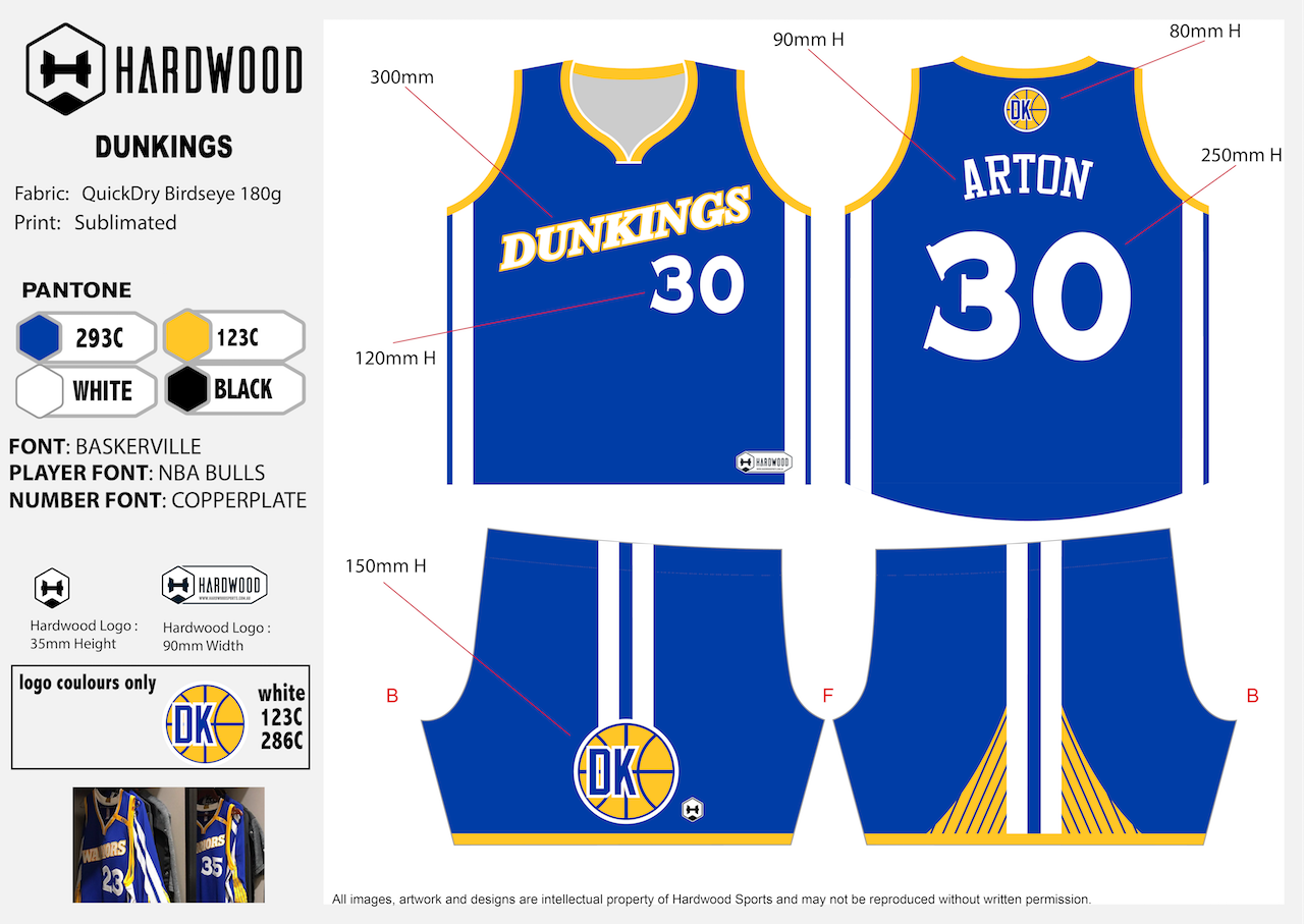 Dunkings Basketball Uniform Set