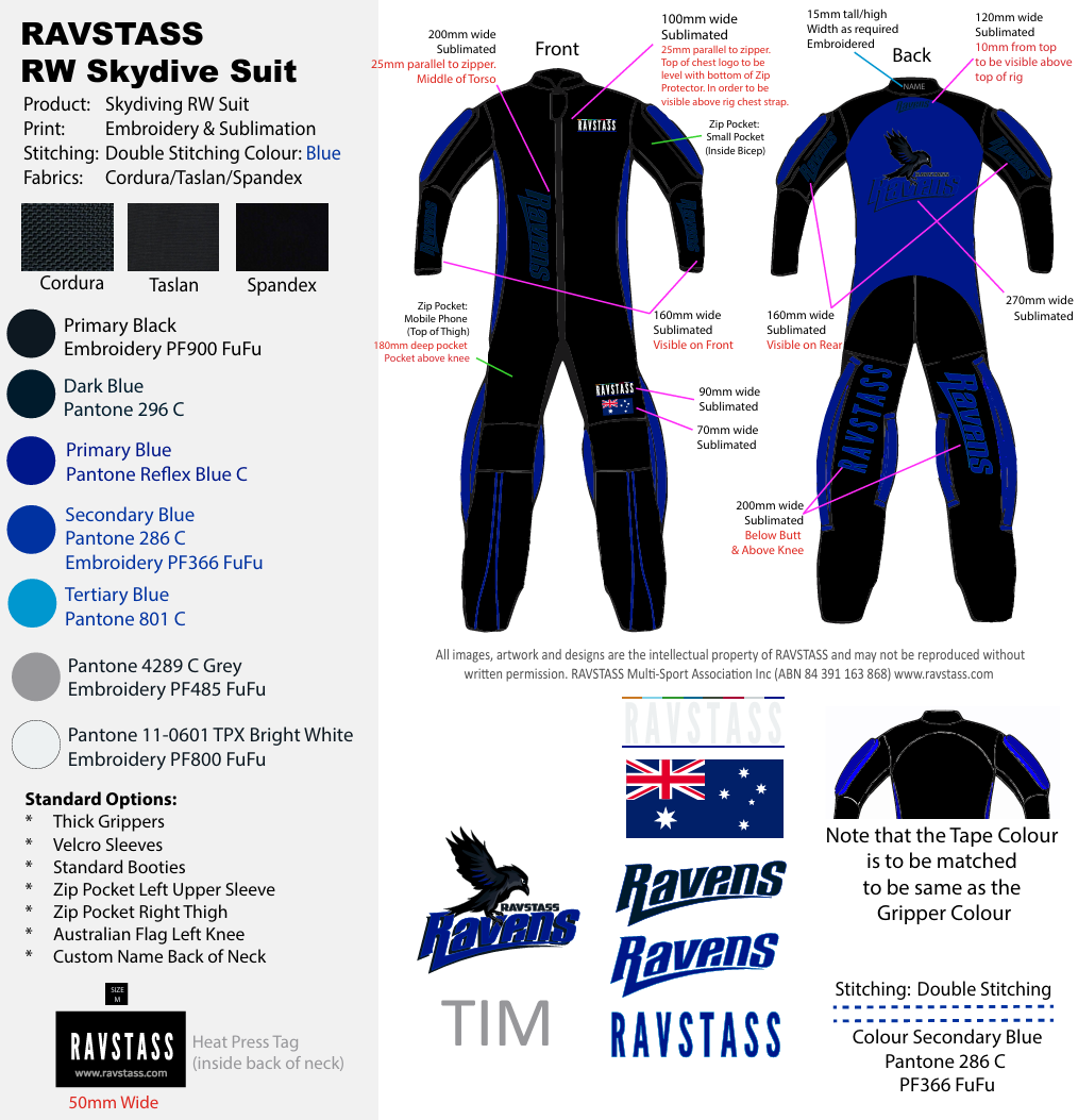 RAVSTASS Skydiving RW Competition Suit