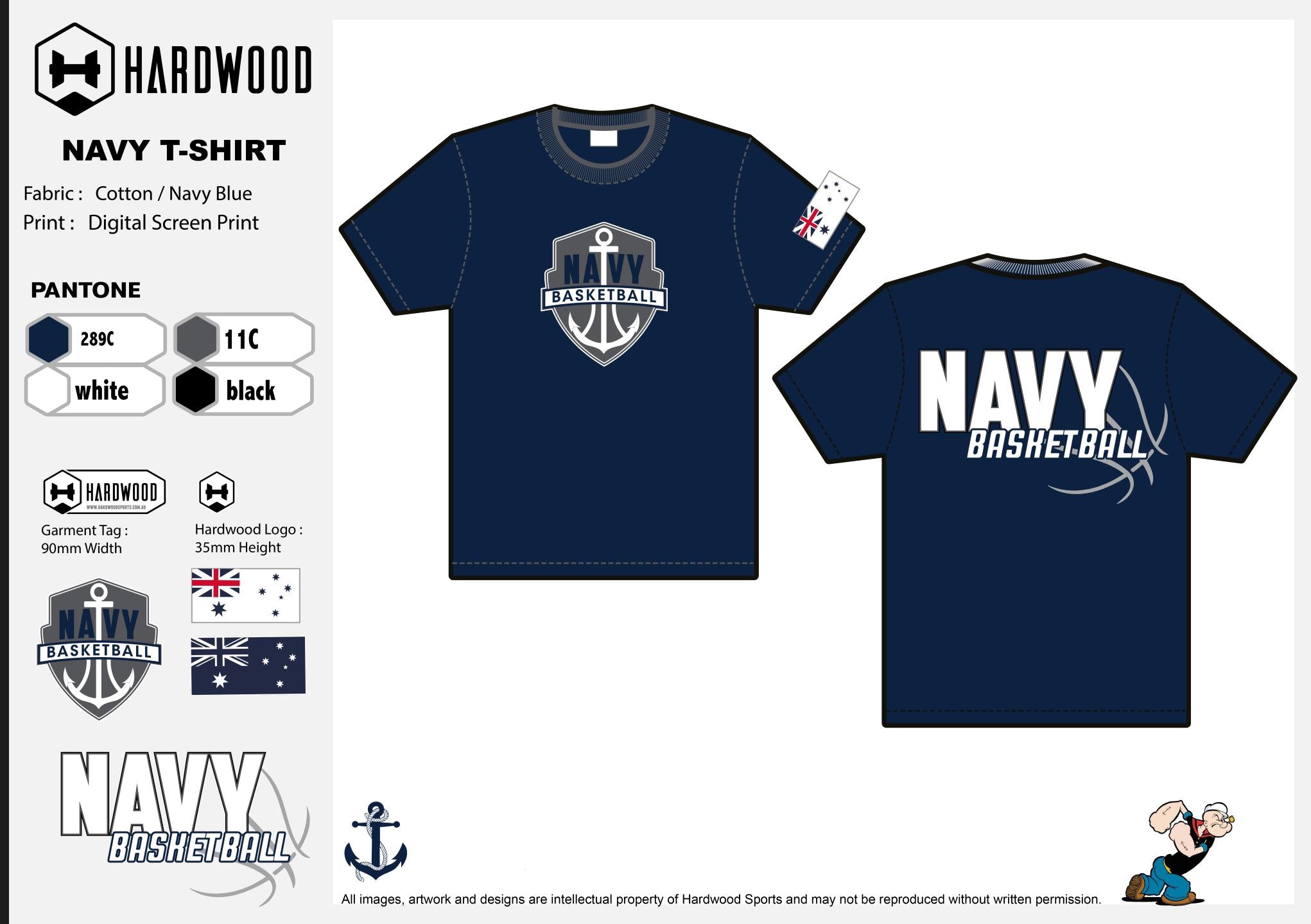 Navy Basketball Shirt (Blue)