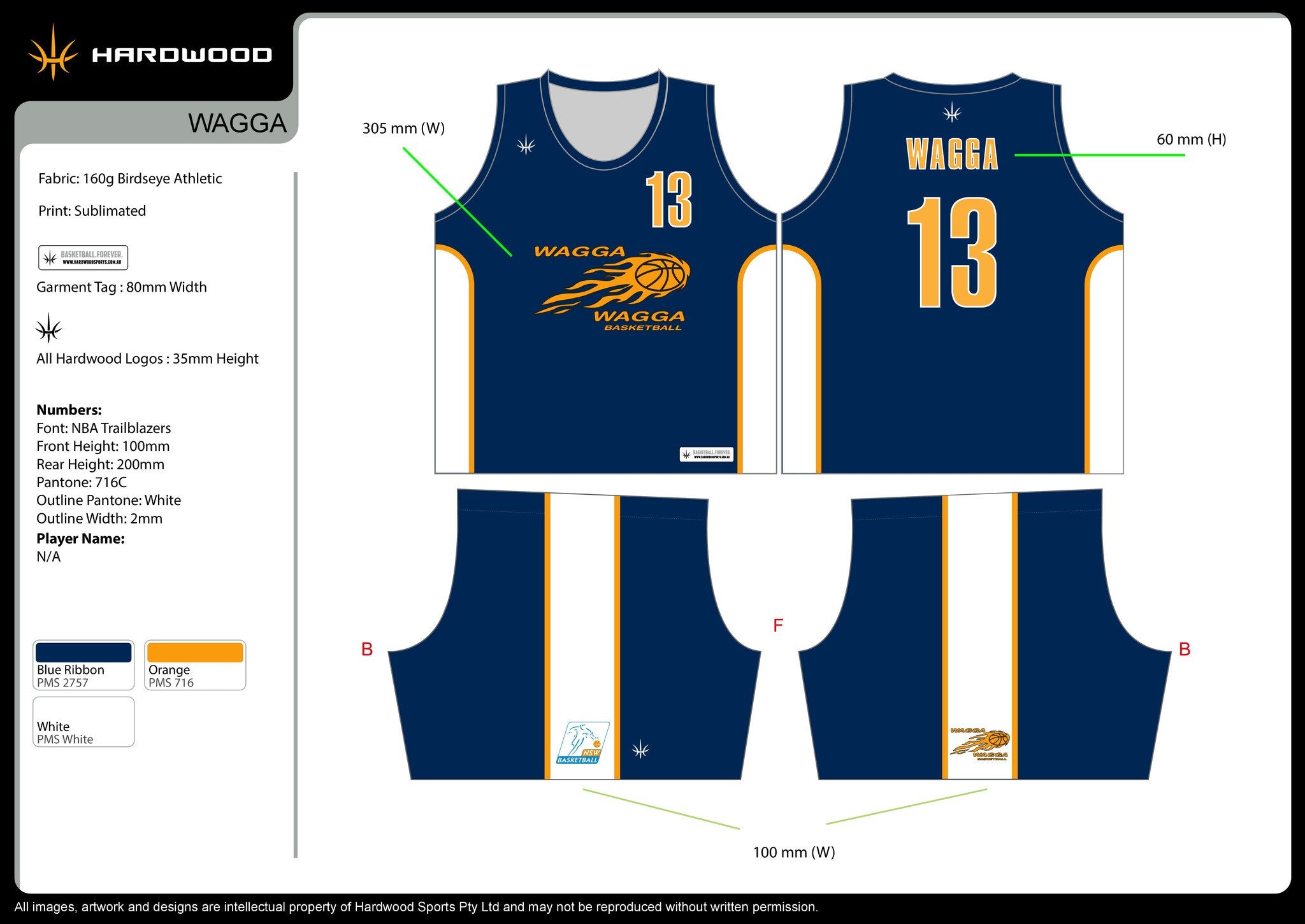 Wagga Heat Basketball Uniform Set
