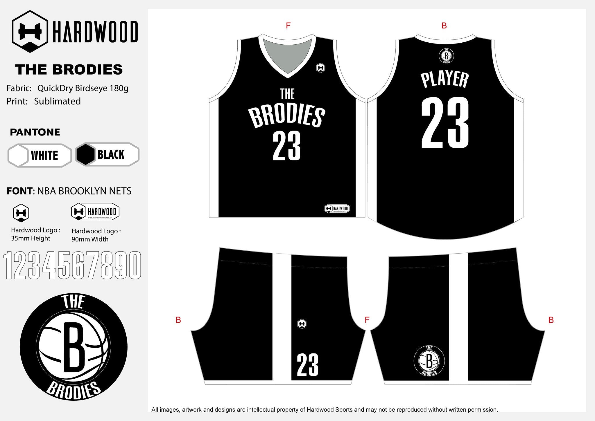 The Brodies Basketball Uniform Set