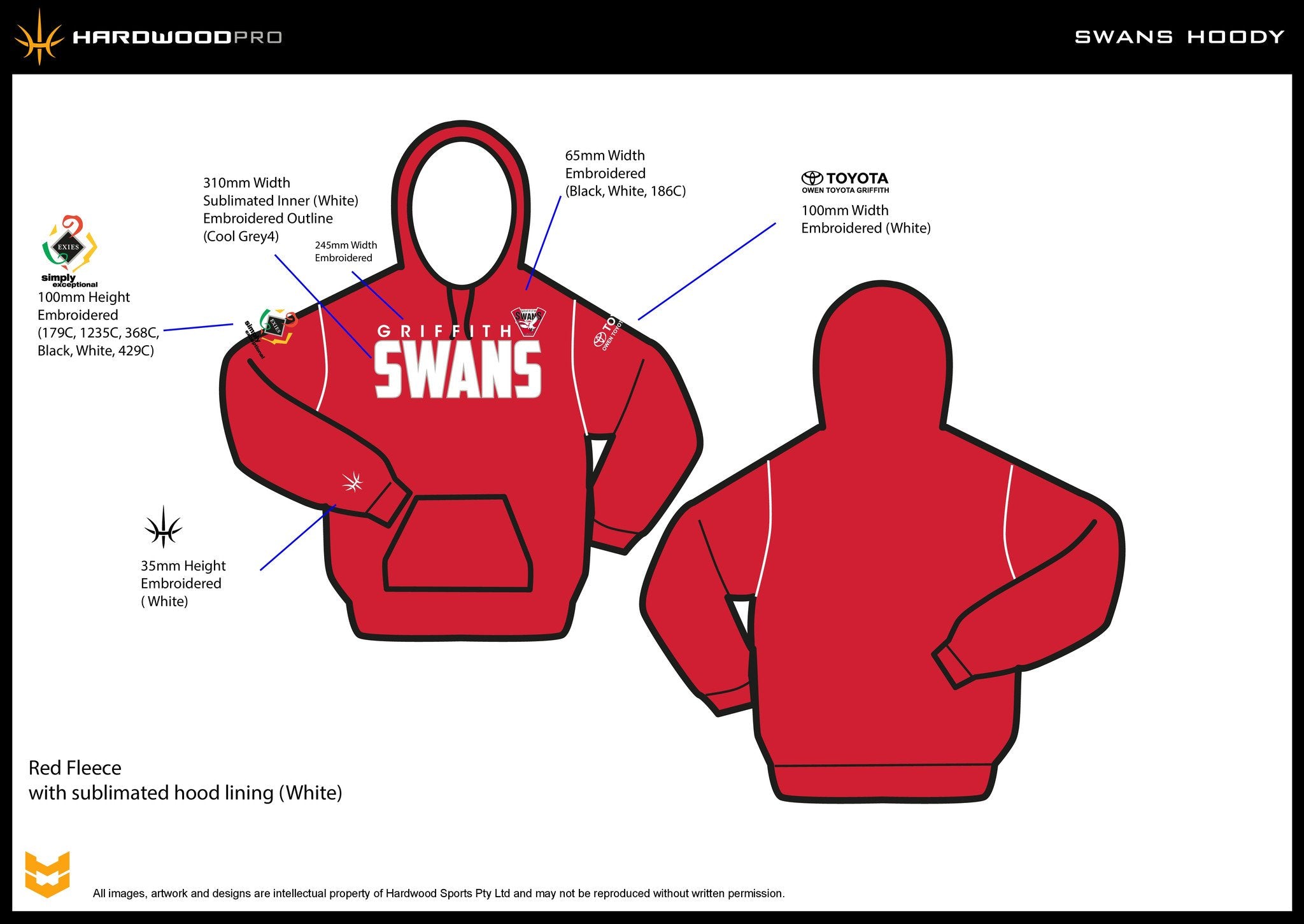 Griffith Swans Hoodie