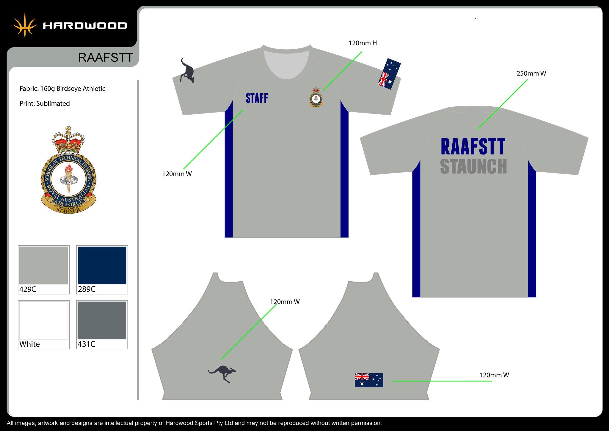 RAAFSTT Air Force T-Shirt - Athletic Birdseye Fabric Mesh