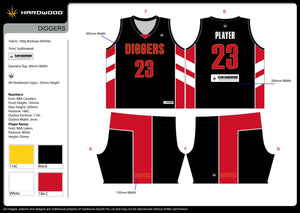 Army Diggers Basketball Uniform Set