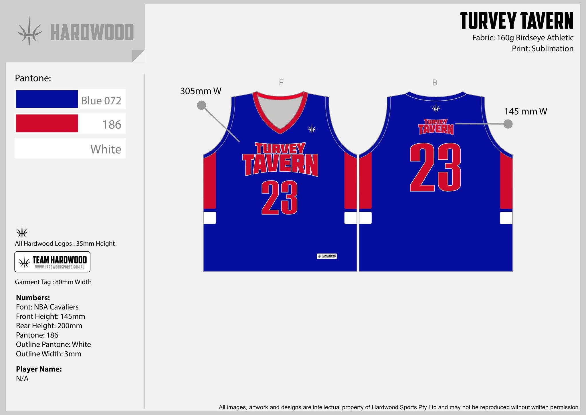 Turvey Tavern Basketball Jersey
