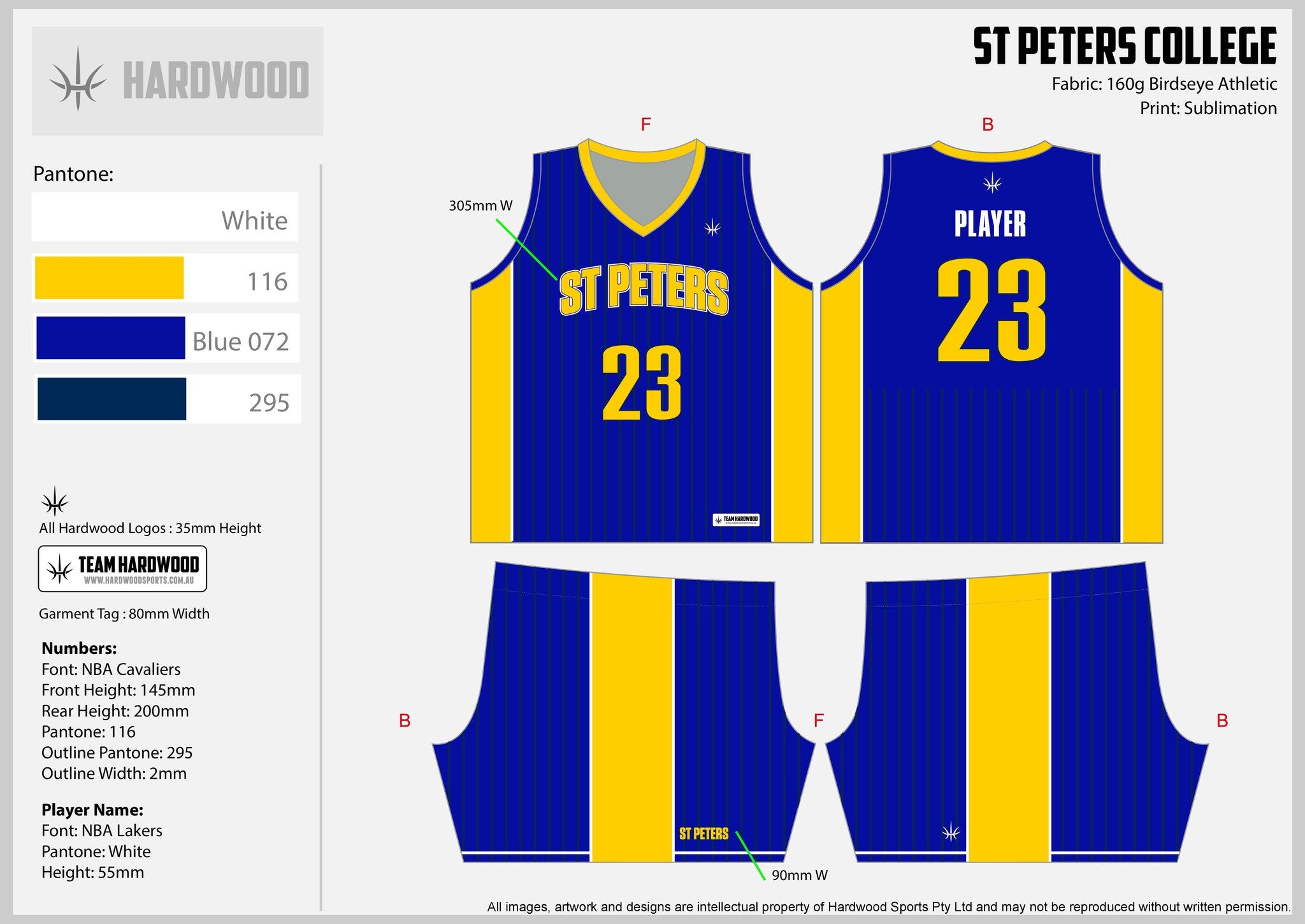 St Peters Basketball Uniform Set