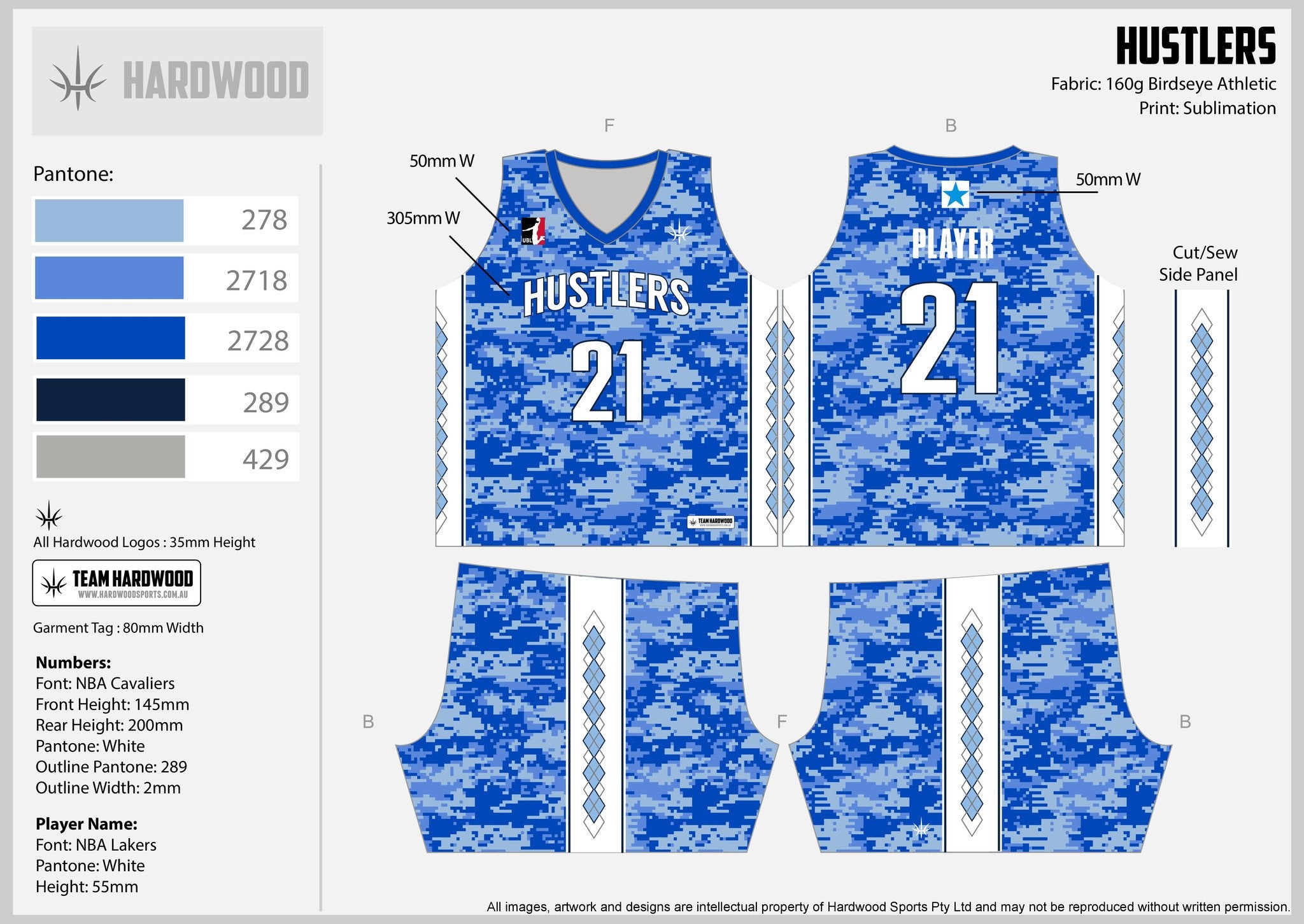 Hustlers Basketball Uniform Set