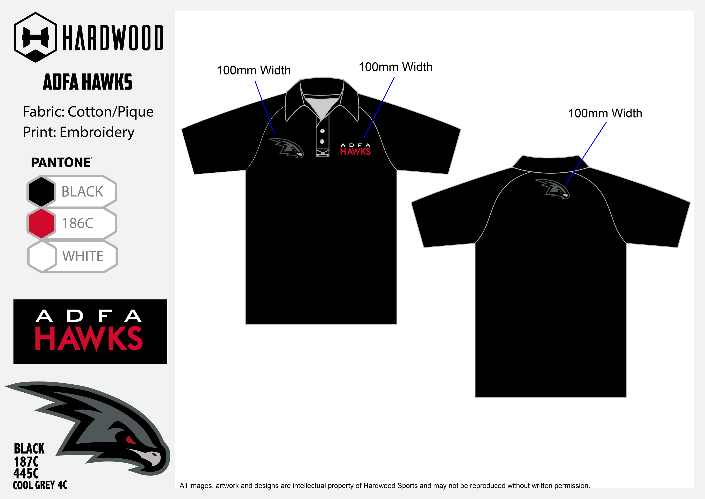 ADFA Hawks Polo Shirt (Cotton)