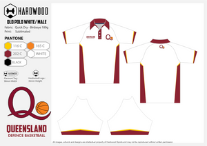 ADFBA QLD Basketball Polo Shirt Coaches & Managers