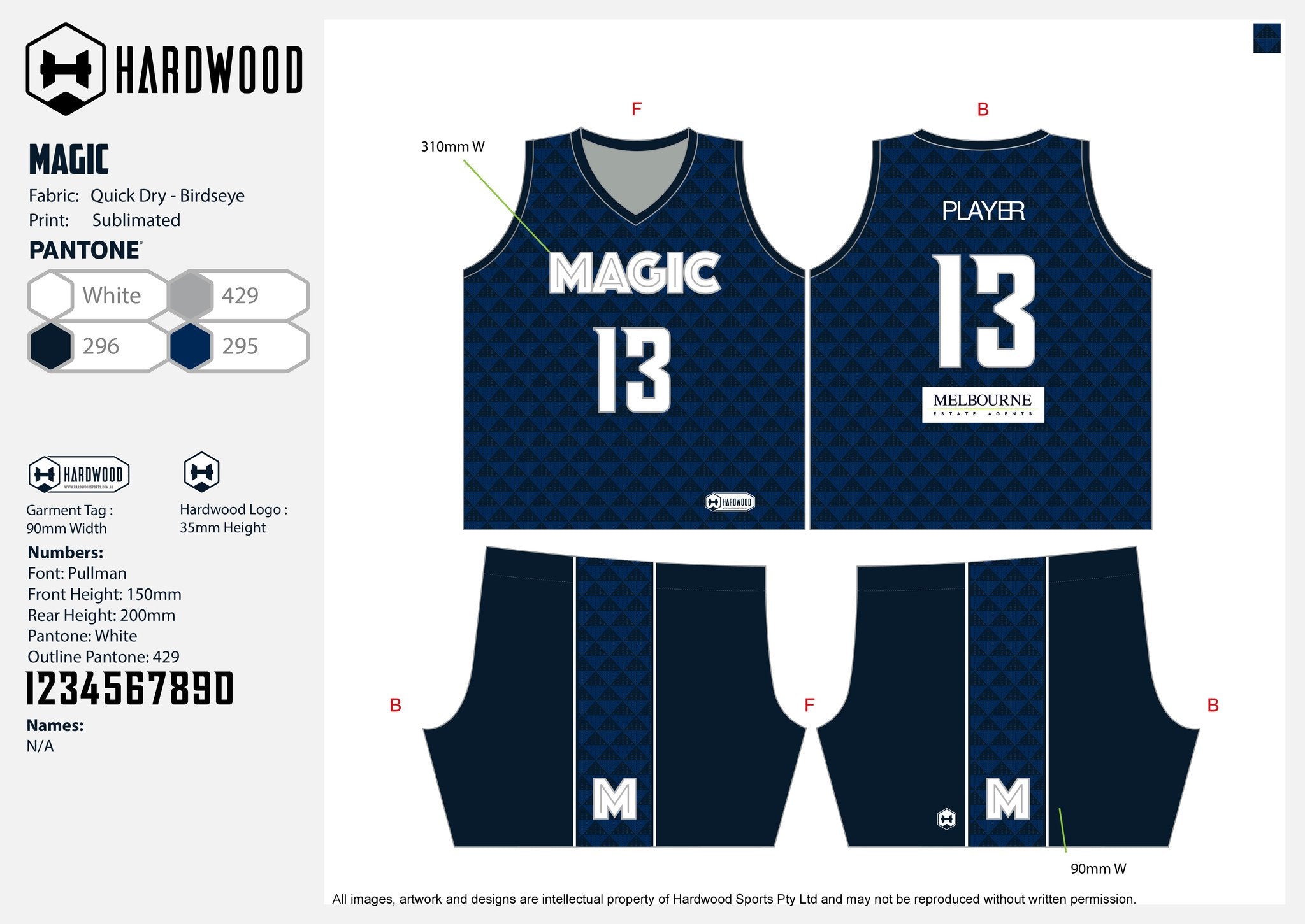Melbourne Magic Basketball Uniform Set