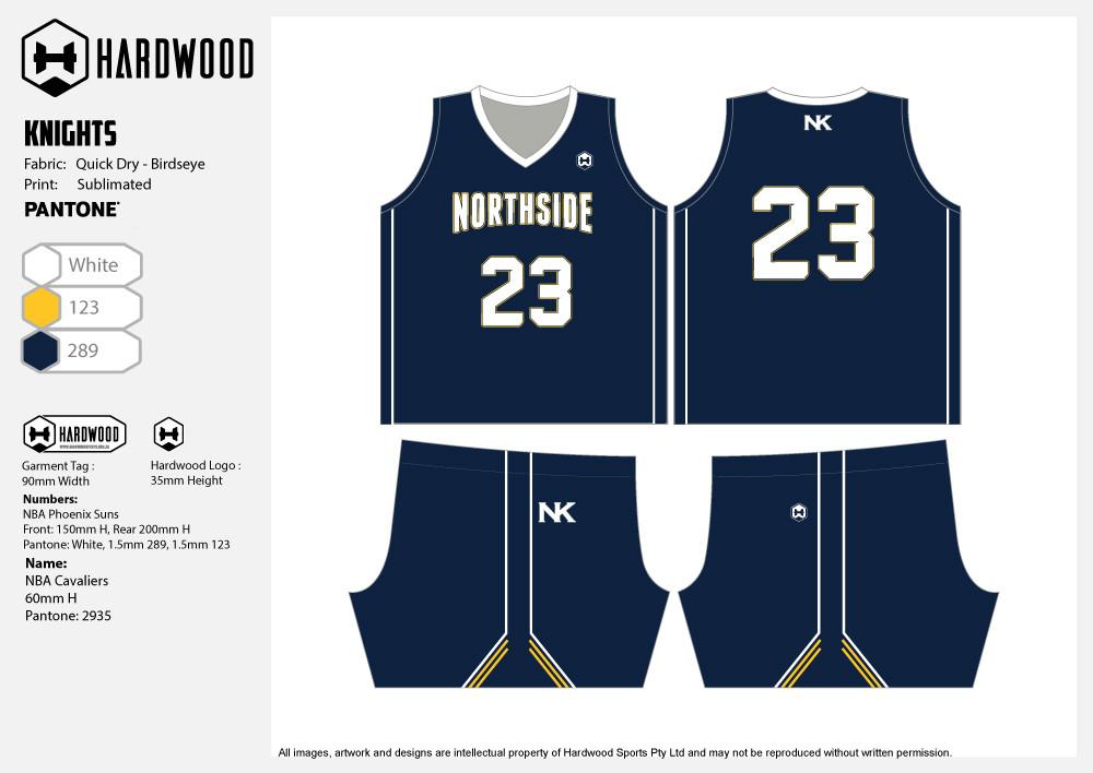Northside Knights Basketball Uniform Set