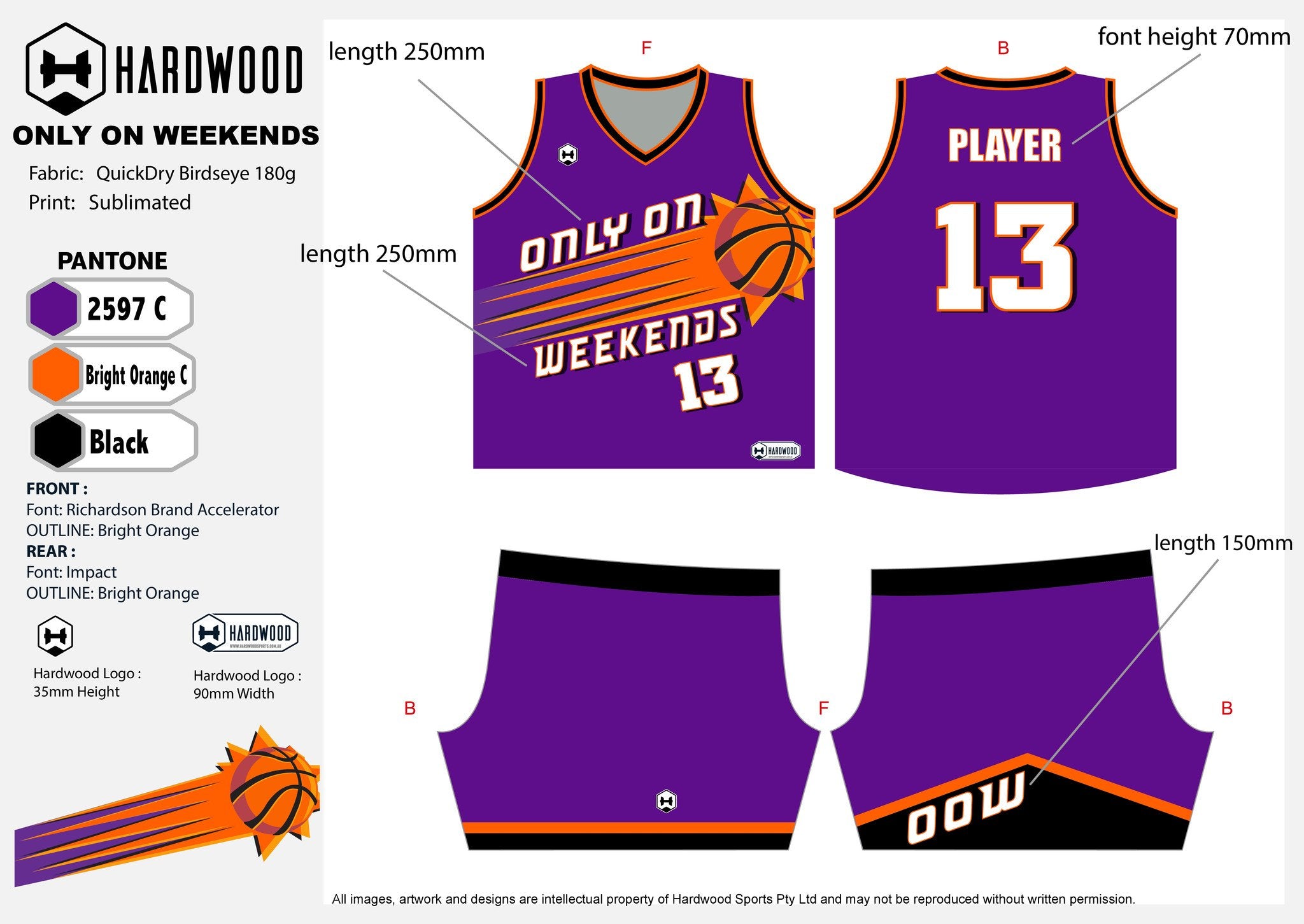 Only on Weekends Basketball Uniform Set