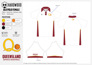ADFBA QLD Basketball Polo Shirt Coaches & Managers