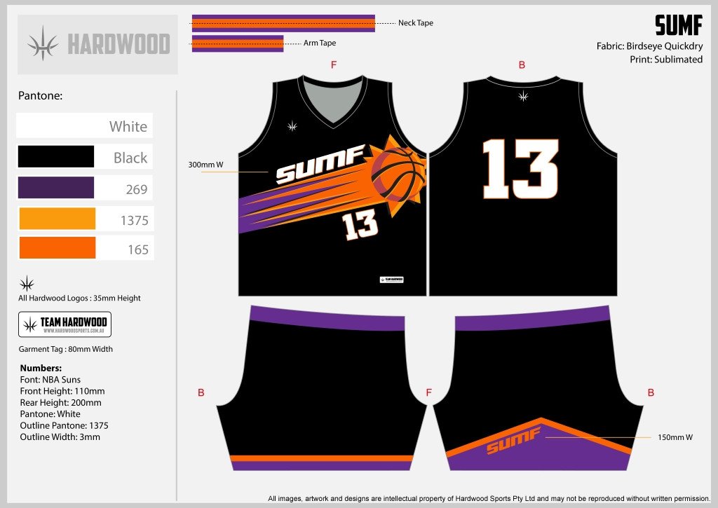 SUMF Basketball Uniform Set