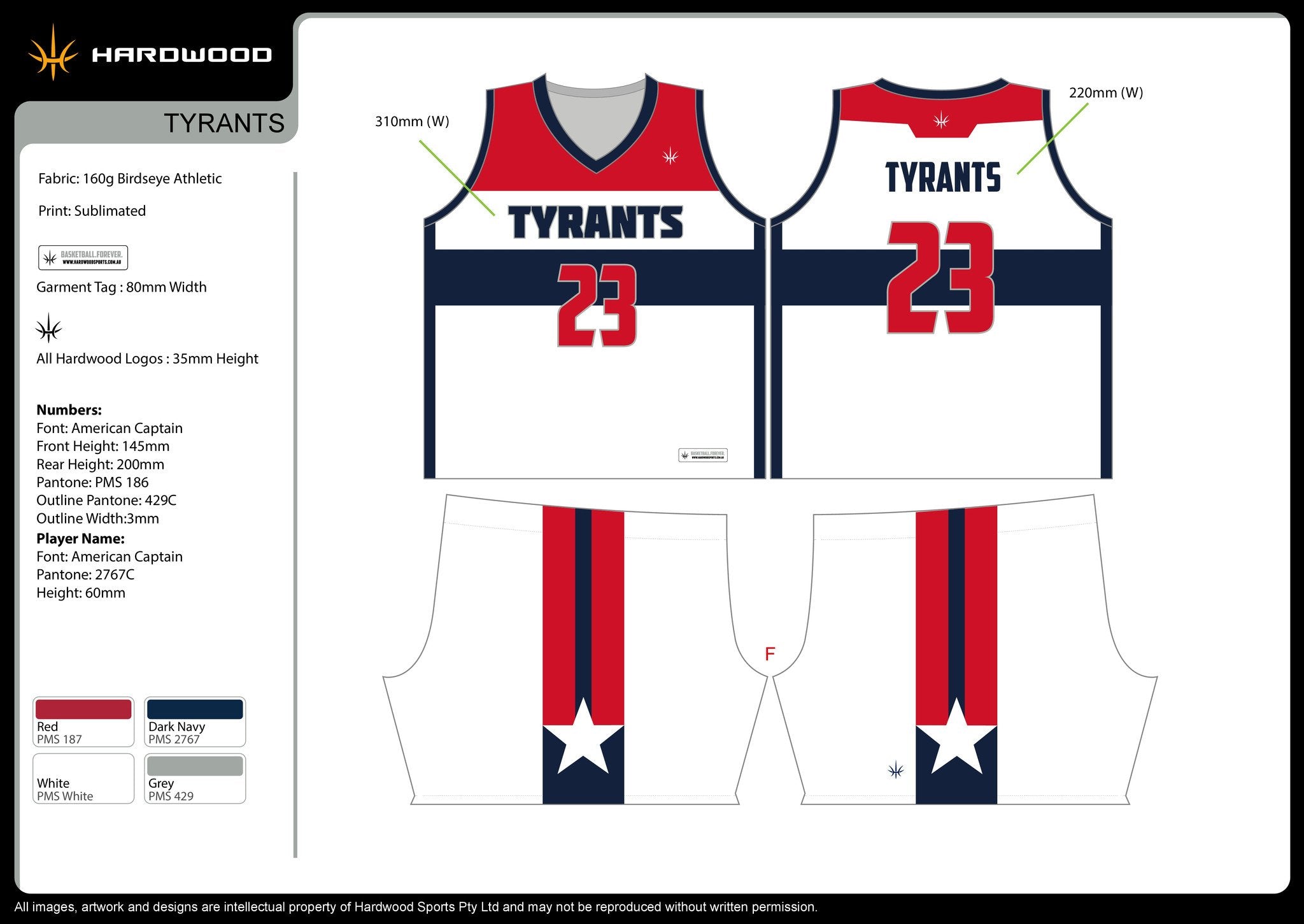 Tyrants Basketball Uniform Set